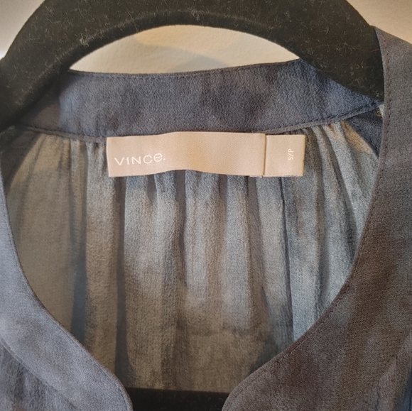 Vince Silk Marbled Blouse Size Small - Picture 7 of 10